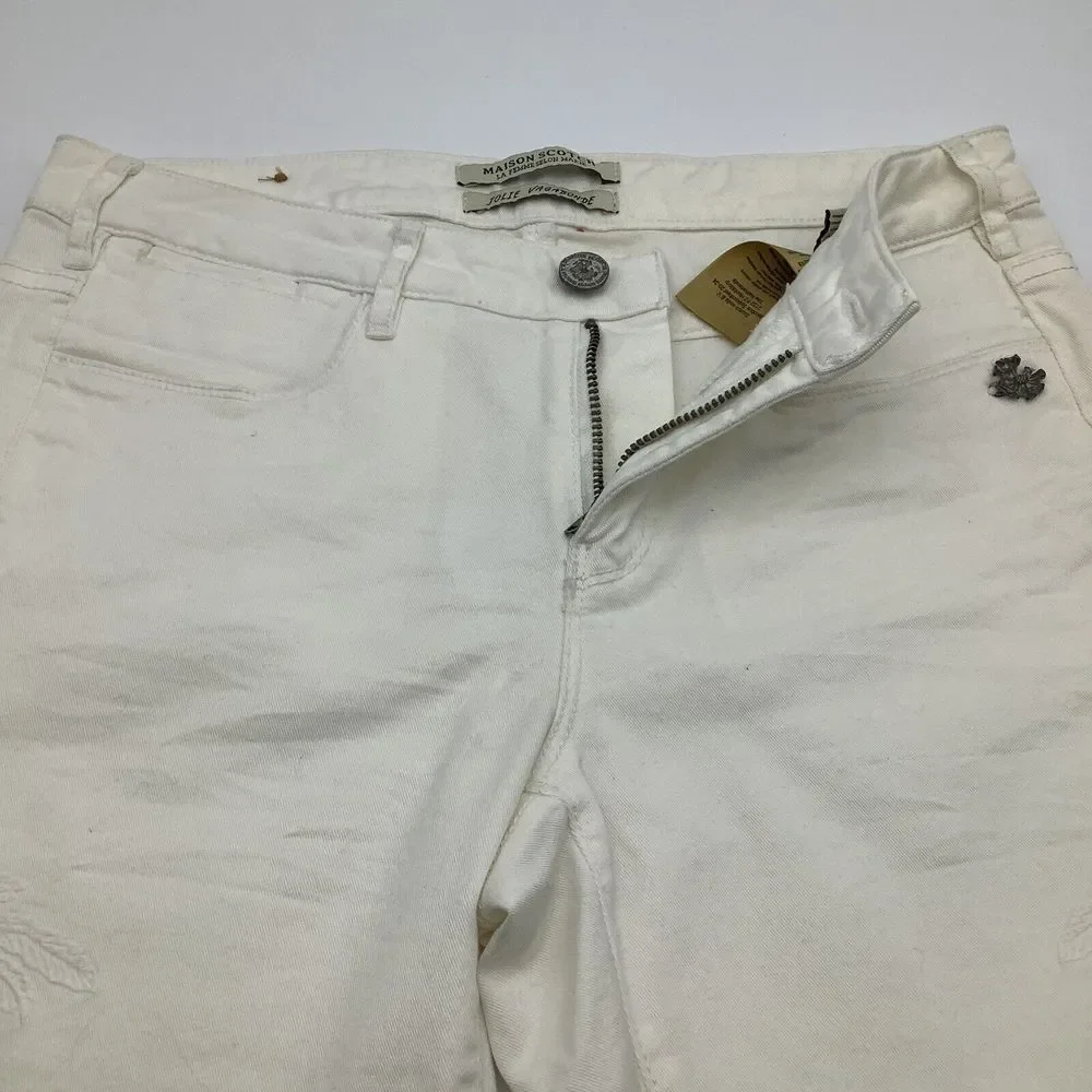 Maison Scotch Jolie Vagabonde Embroidered Jeans Size 27 x 30‎ (Actual 28 x 28)